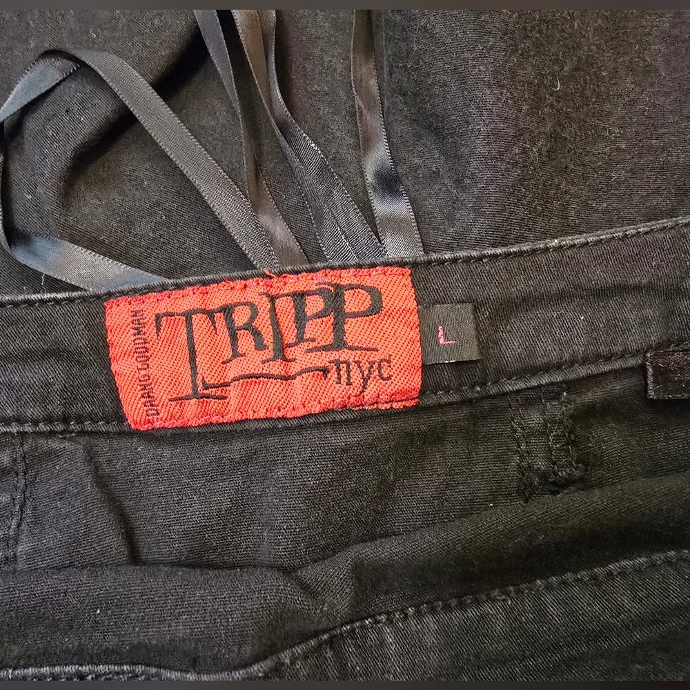 Tripp NYC Corset Back Pinstripe Pencil Skirt L